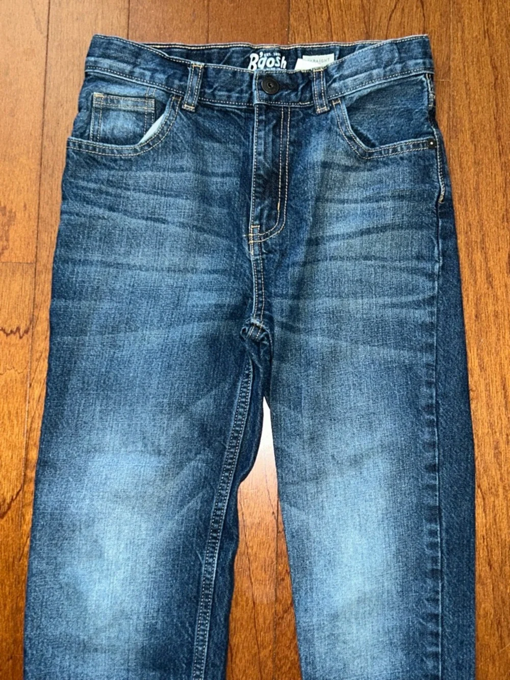 OshKosh Bgosh Jeans 10R Denim Kids Adjustable Waist Straight  25X23